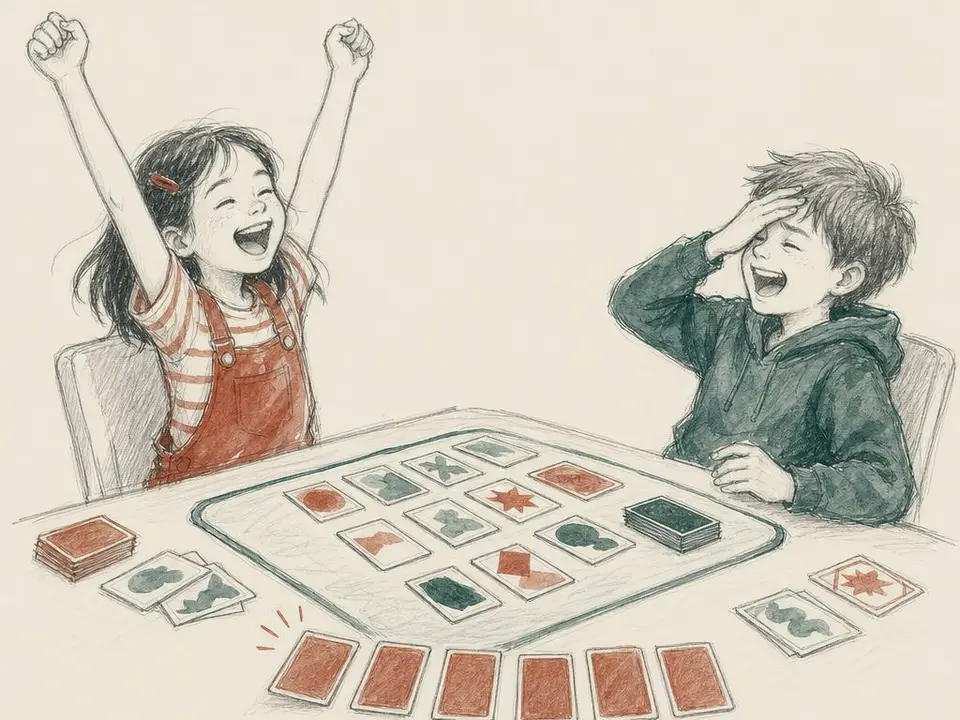 A girl cheers as she takes her last prize card